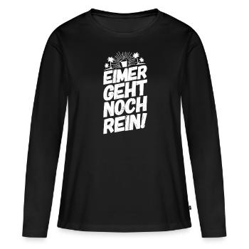 Mallorca Trinkteam Trinkspruch Eimer Geht Noch - Frauen Premium Bio Langarmshirt - Schwarz - Vorne - Julia (174cm)