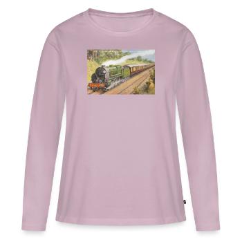 bournemouth belle - Women's Premium Organic Long Sleeve Shirt - dusky pink - Front - Julia (174cm)