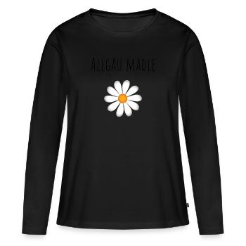 Allgäu Mädle Design - T-shirt manches longues Premium bio Femme - noir - Devant - Julia (174cm)