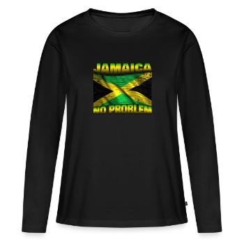 Jamaica no problem - Women's Premium Organic Long Sleeve Shirt - black - Front - Julia (174cm)