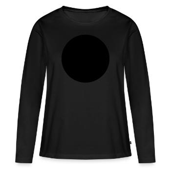 Schwarzer Kreis leer - Frauen Premium Bio Langarmshirt - Schwarz - Vorne - Julia (174cm)
