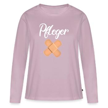 infirmière - T-shirt manches longues Premium bio Femme - rose poudré - Devant - Julia (174cm)