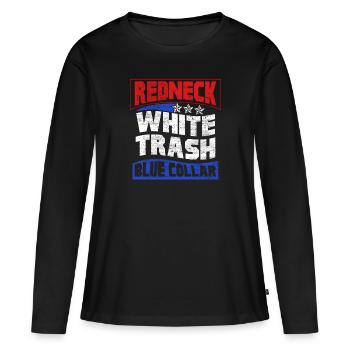 Redneck Trailer Park Geschenk I Caravane - T-shirt manches longues Premium bio Femme - noir - Devant - Julia (174cm)