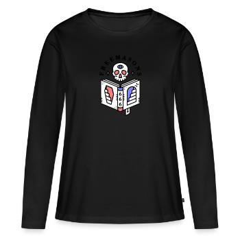 franc-maçonnerie - T-shirt manches longues Premium bio Femme - noir - Devant - Julia (174cm)