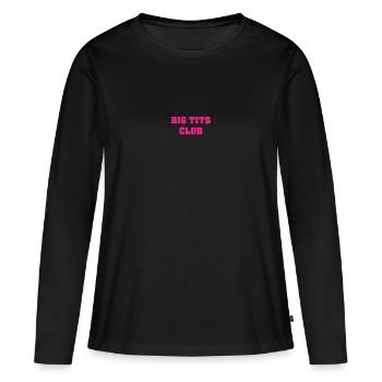 Big Tits Club - Frauen Premium Bio Langarmshirt - Schwarz - Vorne - Julia (174cm)
