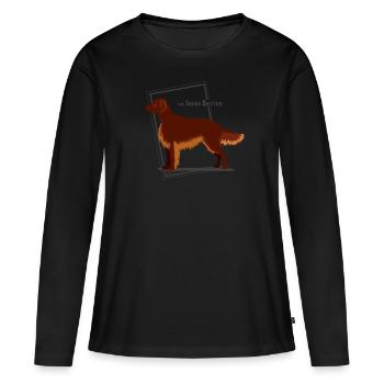 The Irish Setter by IxCÖ - T-shirt manches longues Premium bio Femme - noir - Devant - Julia (174cm)
