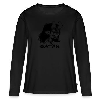 Devil - Women's Premium Organic Long Sleeve Shirt - black - Front - Julia (174cm)