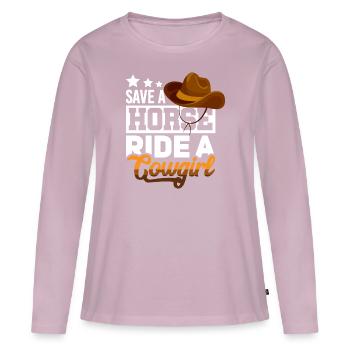 Redneck Trailer Park Gift I Caravan - Women's Premium Organic Long Sleeve Shirt - dusky pink - Front - Julia (174cm)