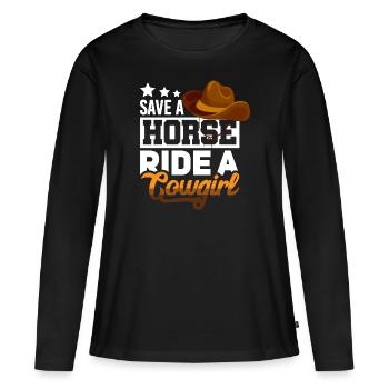 Redneck Trailer Park Gift I Caravan - T-shirt manches longues Premium bio Femme - noir - Devant - Julia (174cm)