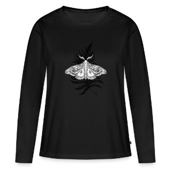 Motte - Frauen Premium Bio Langarmshirt - Schwarz - Vorne - Julia (174cm)