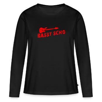 Bass guitar gift I musician bass player - Women's Premium Organic Long Sleeve Shirt - black - Front - Julia (174cm)