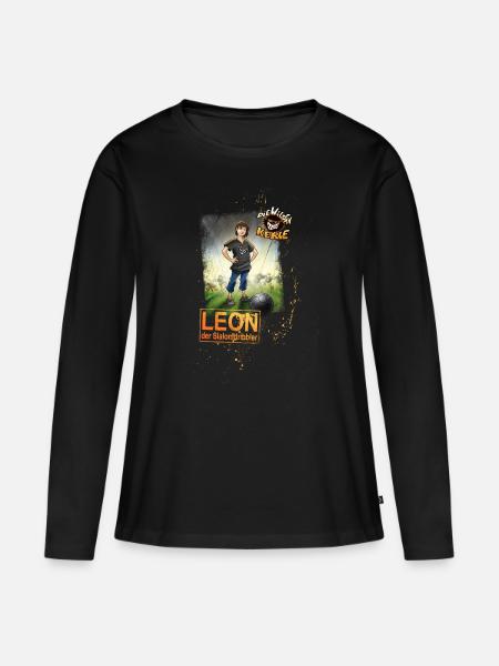 Die Wilden Kerle Leon - Frauen Premium Bio Langarmshirt - Schwarz