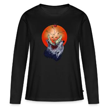 Life or Death - Frauen Premium Bio Langarmshirt - Schwarz - Vorne - Julia (174cm)