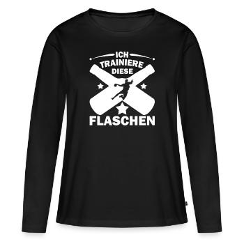 Handball Trainer I Handballer Jugendtrainer - Frauen Premium Bio Langarmshirt - Schwarz - Vorne - Julia (174cm)