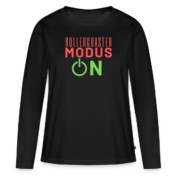 Parc d'attractions Roller Coaster Fun Fair 10 - T-shirt manches longues Premium bio Femme - noir - Devant - Julia (174cm)