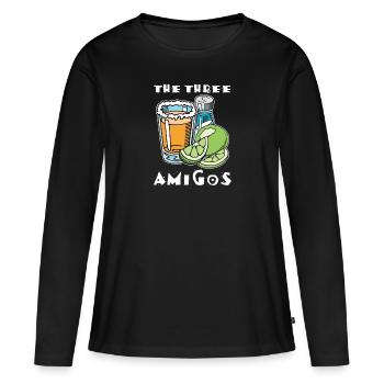 Tequila - Frauen Premium Bio Langarmshirt - Schwarz - Vorne - Julia (174cm)