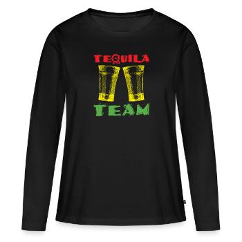 Tequila - T-shirt manches longues Premium bio Femme - noir - Devant - Julia (174cm)