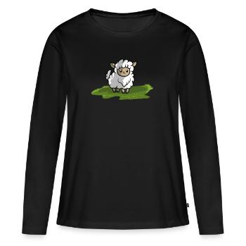 Schaf Lamm - Frauen Premium Bio Langarmshirt - Schwarz - Vorne - Julia (174cm)