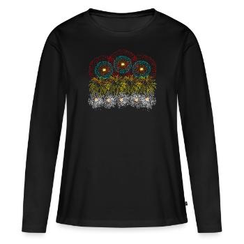 Pyrotechnie pyrotechnique pyrotechnique - T-shirt manches longues Premium bio Femme - noir - Devant - Julia (174cm)