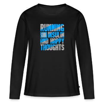 Diabetes diabetic pancreatic insulin - Women's Premium Organic Long Sleeve Shirt - black - Front - Julia (174cm)