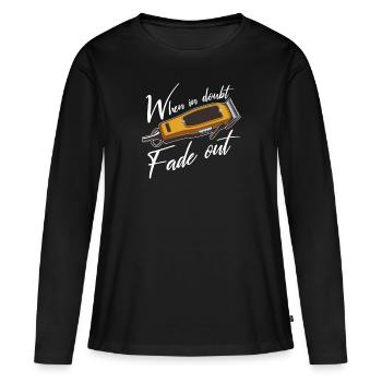 Barber Barbershop Barber Barbe - T-shirt manches longues Premium bio Femme - noir - Devant - Julia (174cm)