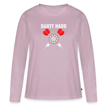 Fléchettes pub fléchettes fléchettes - T-shirt manches longues Premium bio Femme - rose poudré - Devant - Julia (174cm)