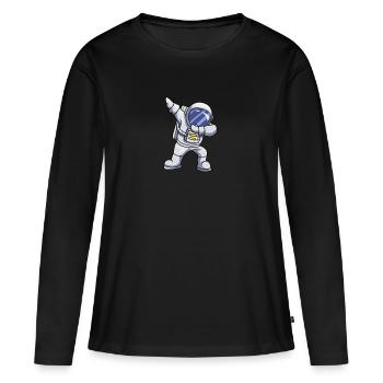 astronaute - T-shirt manches longues Premium bio Femme - noir - Devant - Julia (174cm)