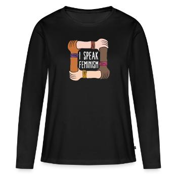 Feminismus Frauenpower Feminist - Frauen Premium Bio Langarmshirt - Schwarz - Vorne - Julia (174cm)