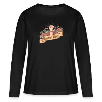 Féminisme Féministe Féministe - T-shirt manches longues Premium bio Femme - noir - Devant - Julia (174cm)