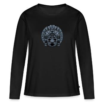 Guerriers Incas de la culture maya aztèque - T-shirt manches longues Premium bio Femme - noir - Devant - Julia (174cm)