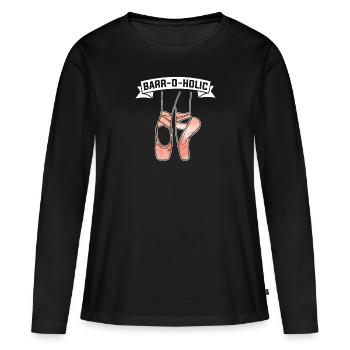 Ballet Ballerina Ballett Tänzerin - Frauen Premium Bio Langarmshirt - Schwarz - Vorne - Julia (174cm)
