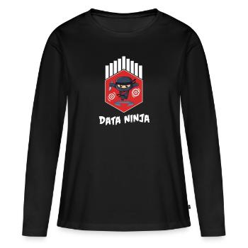 Data Science Analyst Data Scientist - Frauen Premium Bio Langarmshirt - Schwarz - Vorne - Julia (174cm)