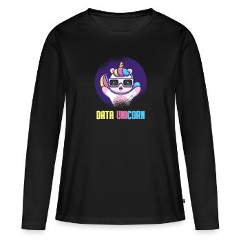 Data Science Analyst Data Scientist - Frauen Premium Bio Langarmshirt - Schwarz - Vorne - Julia (174cm)