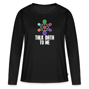 Data Science Analyst Data Scientist - Frauen Premium Bio Langarmshirt - Schwarz - Vorne - Julia (174cm)