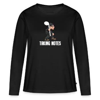 Chorale répétition chorale chanteurs - T-shirt manches longues Premium bio Femme - noir - Devant - Julia (174cm)