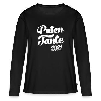 Marraine 2021 marraine tante tante préférée - T-shirt manches longues Premium bio Femme - noir - Devant - Julia (174cm)