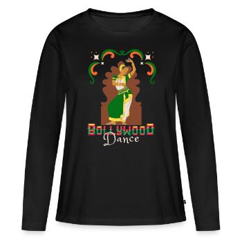 Musique Bollywood, danse Bollywood, danse - T-shirt manches longues Premium bio Femme - noir - Devant - Julia (174cm)