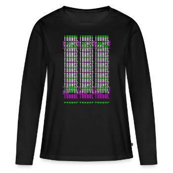 Trance Raver Techno Electro music edm dubstep - Women's Premium Organic Long Sleeve Shirt - black - Front - Julia (174cm)