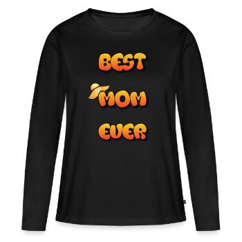 Beste Mutter aller Zeiten, beste Mutter aller Zeiten - Frauen Premium Bio Langarmshirt - Schwarz - Vorne - Julia (174cm)