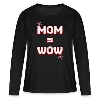 Fête des Mères Fête des Mères Fête des Mères - T-shirt manches longues Premium bio Femme - noir - Devant - Julia (174cm)