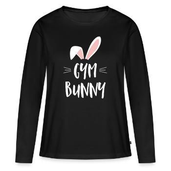 gymnase - T-shirt manches longues Premium bio Femme - noir - Devant - Julia (174cm)