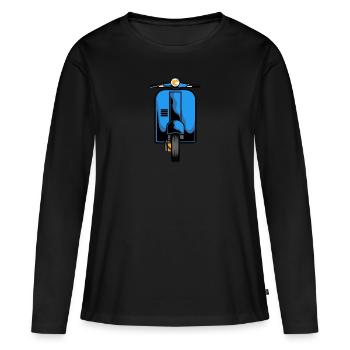 Scooter scooter mobylette scooter - T-shirt manches longues Premium bio Femme - noir - Devant - Julia (174cm)
