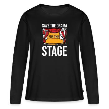 Théâtre Théâtre - T-shirt manches longues Premium bio Femme - noir - Devant - Julia (174cm)