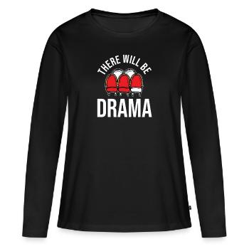 Théâtre Théâtre - T-shirt manches longues Premium bio Femme - noir - Devant - Julia (174cm)