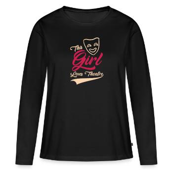 Théâtre Théâtre - T-shirt manches longues Premium bio Femme - noir - Devant - Julia (174cm)