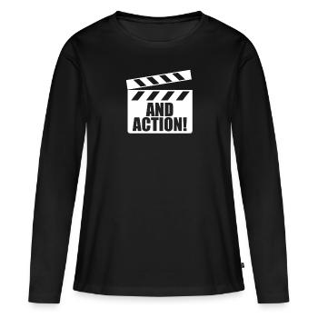 Théâtre Théâtre - T-shirt manches longues Premium bio Femme - noir - Devant - Julia (174cm)
