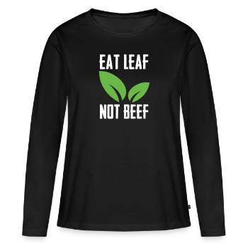 Vegan Veganismus Gemüse Veganer - Frauen Premium Bio Langarmshirt - Schwarz - Vorne - Julia (174cm)