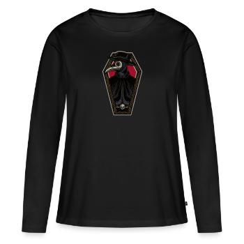 Steampunk Mechanik Viktorianisch Cosplay - Frauen Premium Bio Langarmshirt - Schwarz - Vorne - Julia (174cm)