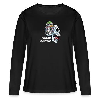 Champignons Cueilleurs de champignons Éponges Champignons Cueilleurs - T-shirt manches longues Premium bio Femme - noir - Devant - Julia (174cm)