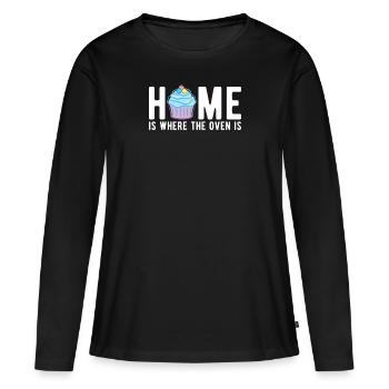 Baker Baking Pastry Chef - Women's Premium Organic Long Sleeve Shirt - black - Front - Julia (174cm)